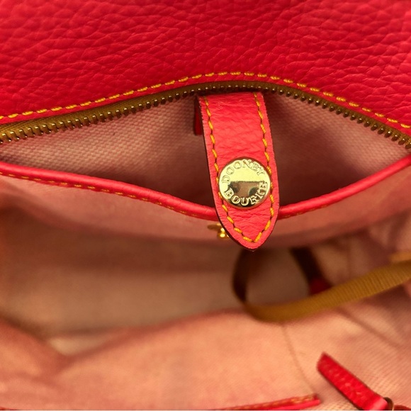 Dooney & Bourke Pebble Leather Charleston Shopper Pink Tote Bag EUC - Picture 3 of 12